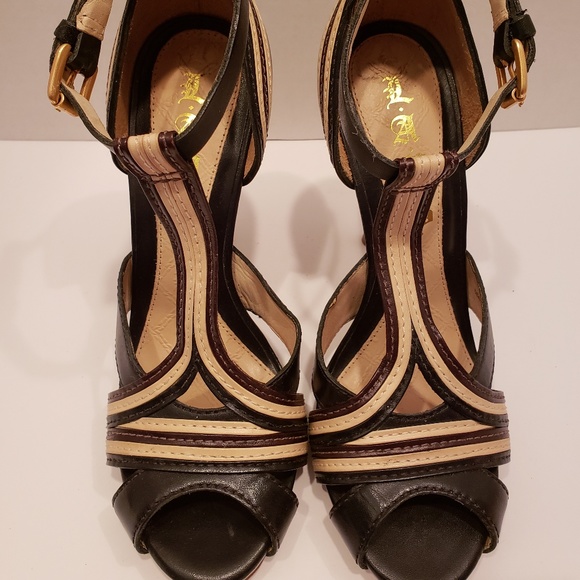 cream ankle strap sandals